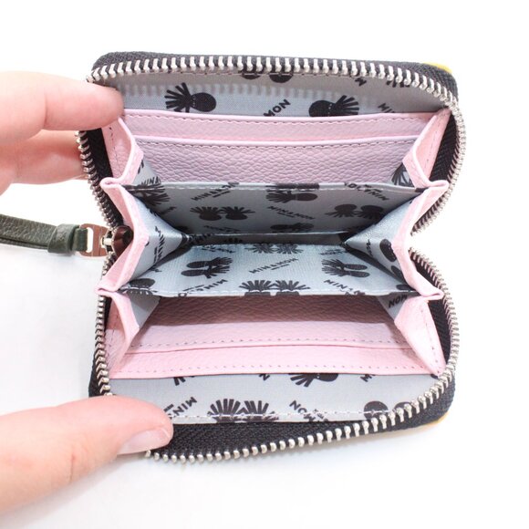 NEW Frodo Leather Zip Around Wallet in Golden Glow with All-Over Eye Embroidery - Picture 8 of 10